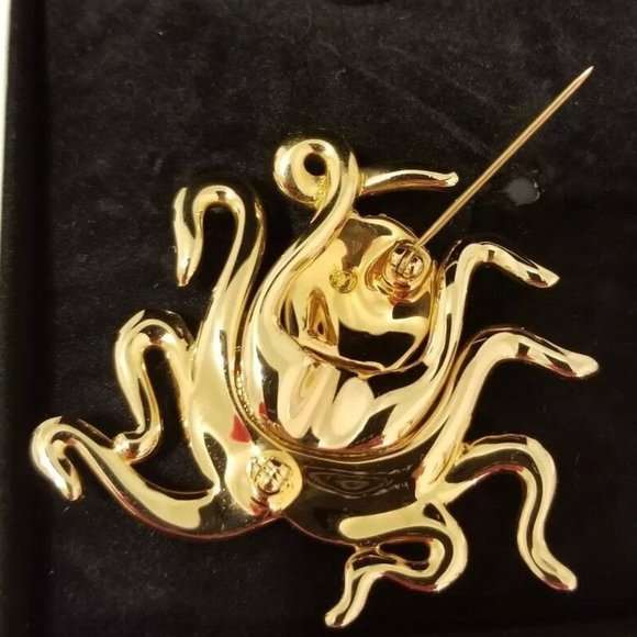 SWAROVSKI OCTOPUS ~BROOCH  - SIGNED - Picture 2 of 2